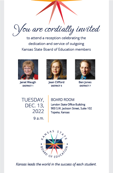 Reception will honor three outgoing State Board members