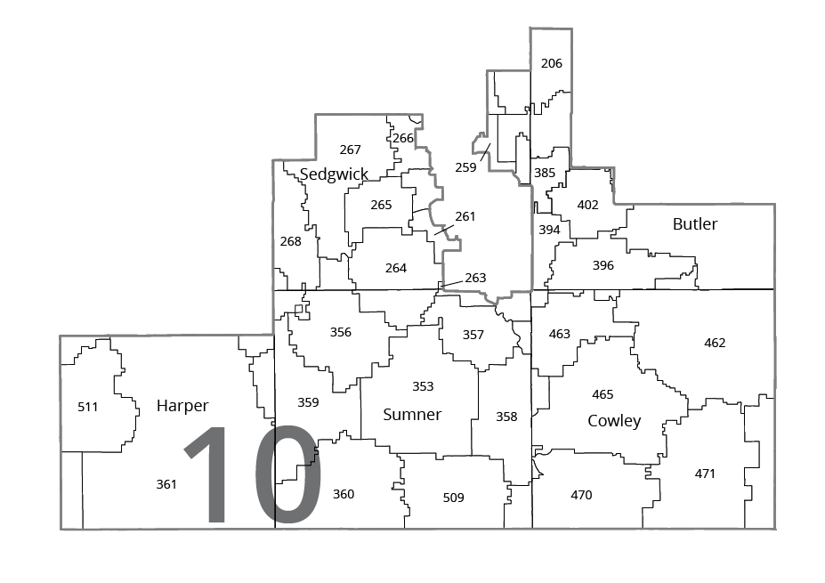 Kansas Map of district 10