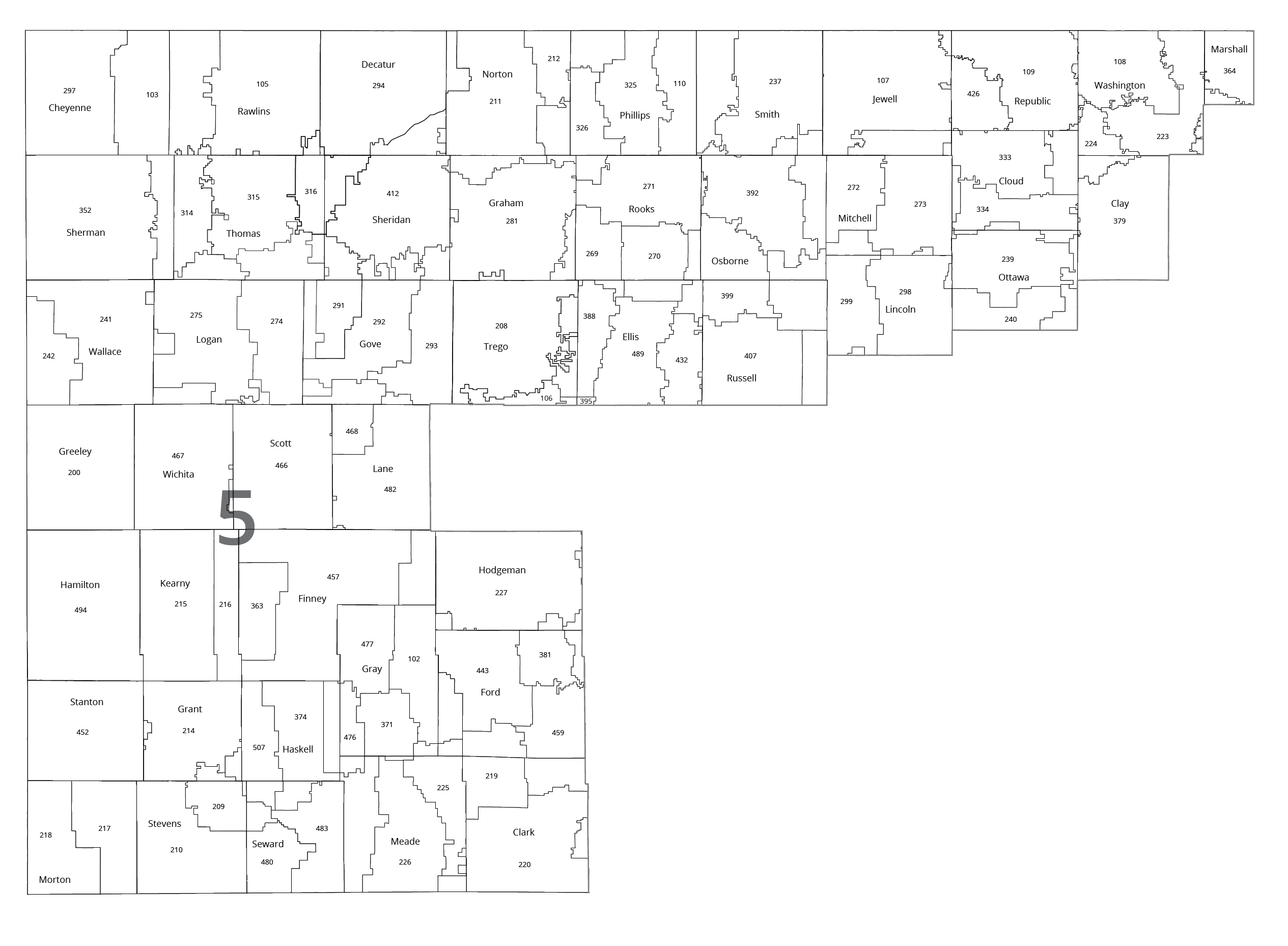 Kansas Map of district 5
