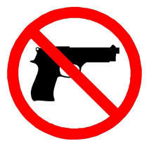 No weapons sign