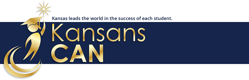 Kansans Can Web Banner with motto Kansas leads the world in the success of each student.
