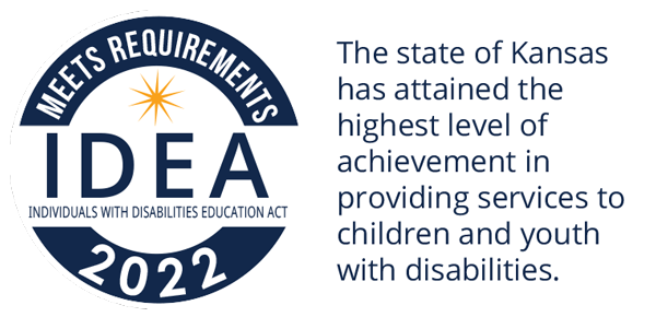 The State of Kansas has met Special Education Compliance Requirements Logo